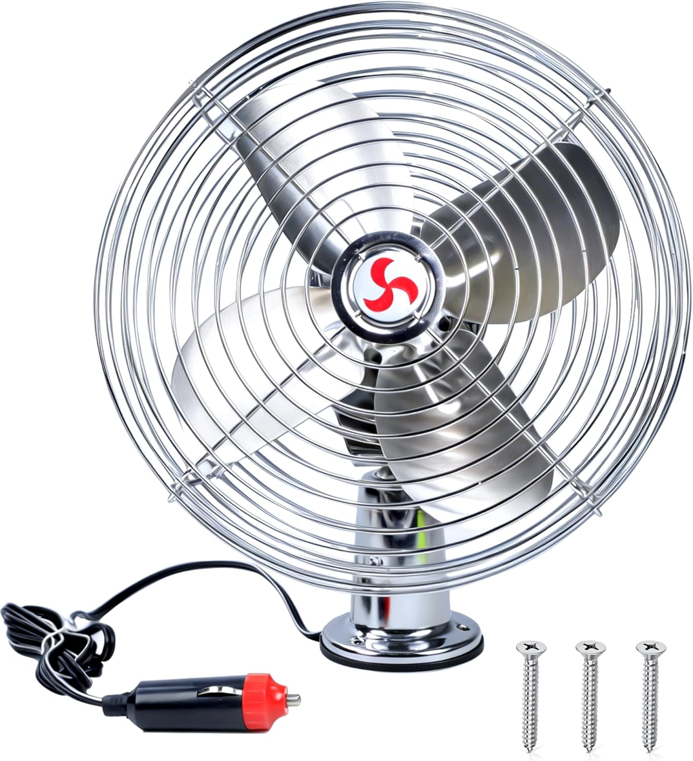 12V Fan, 2-Speed, Adjustable Angle