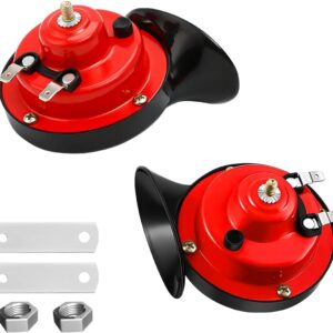 2PCS 300DB Super Loud Train Horns, 12V Waterproof Air Horns Replacement Kit