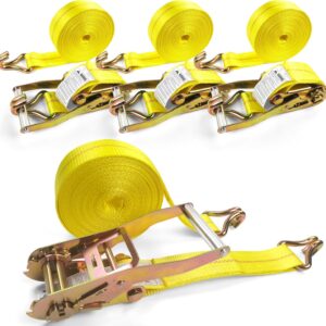 4 Pack Ratchet Strap Tie Down 10000lbs J Hook