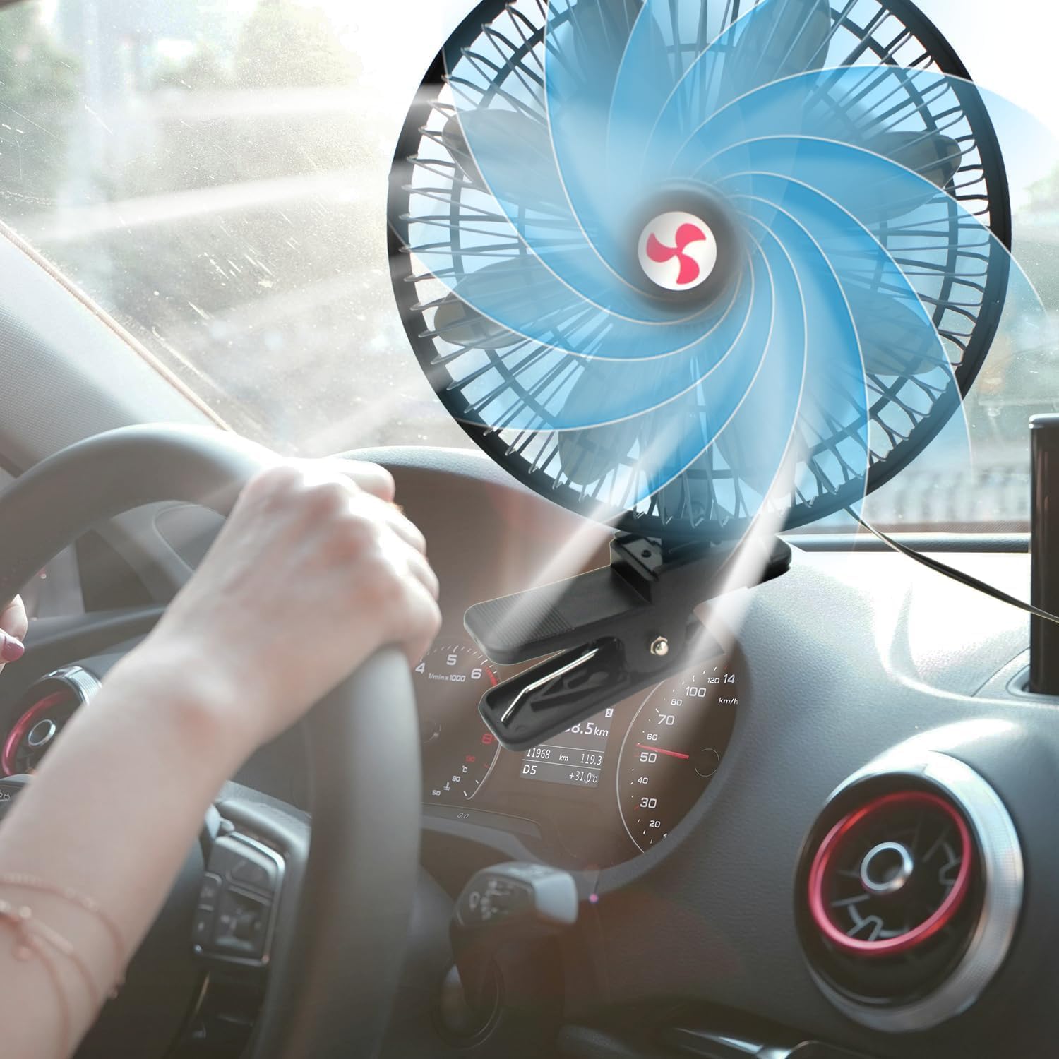8” Car Truck RV Clip Fan,12 Volt truck fans