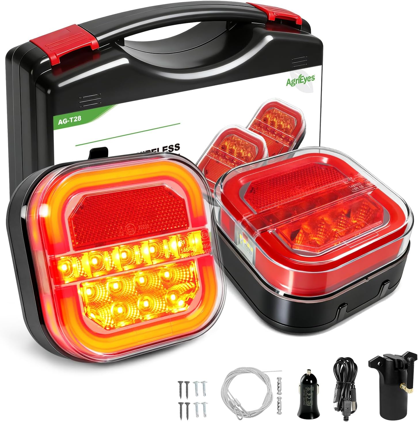 Agrieyes Halo Wireless Trailer Lights, 2 Mounting Options