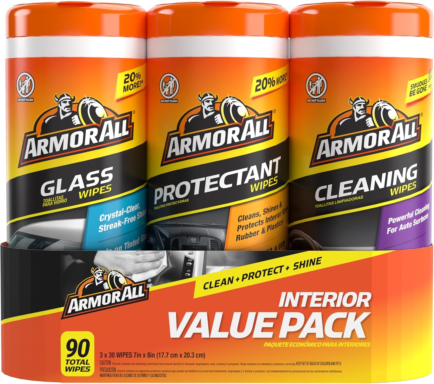 Armor All Car Interior Value Pack, 90 Count