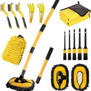 Car Wash Brush with Long Handle, 55 inch Car Wash Mop