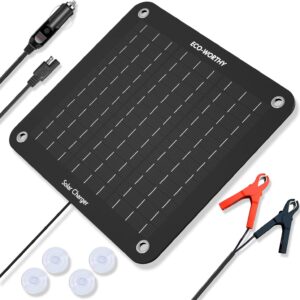 ECO-WORTHY 10W Solar Car Battery Charger Maintainer 12V Waterproof
