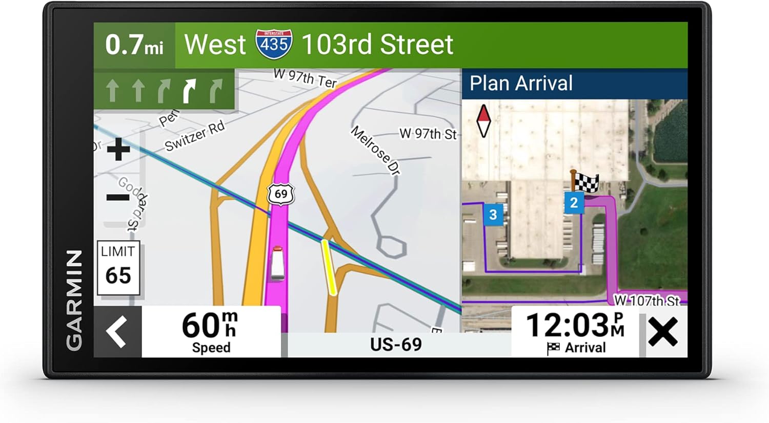 Garmin dezl OTR610, Large, Easy-to-Read