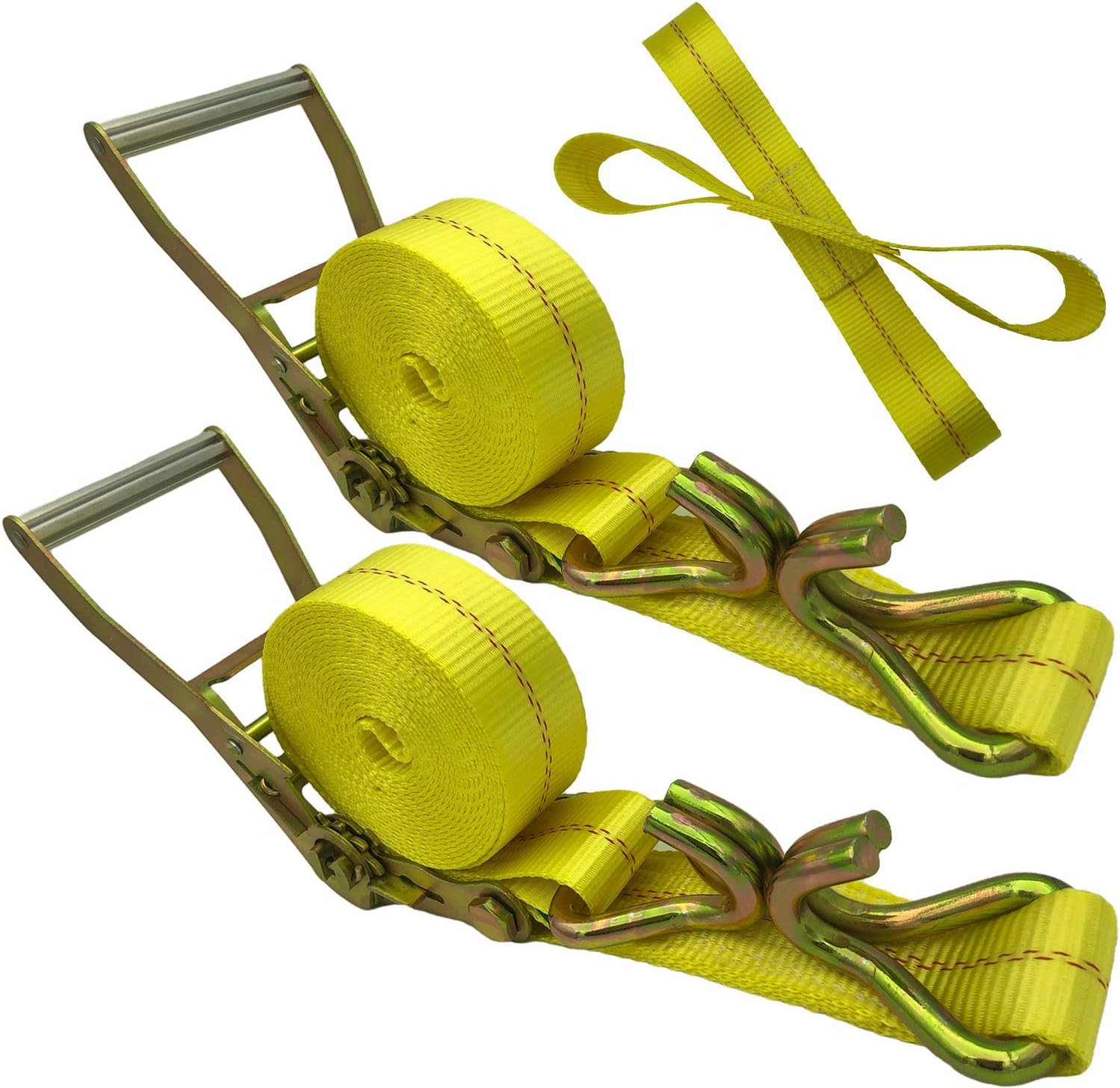 Ratchet Straps - 2" x 17' Heavy Duty Straps, Load up to 10000Lbs