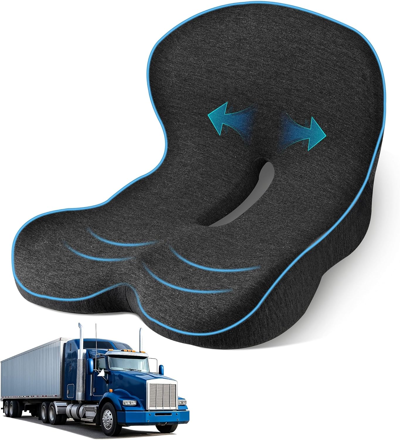Truck Driver Seat Cushion, Memory Foam