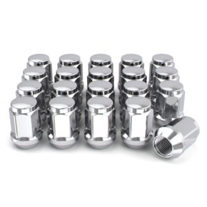 White Knight M12x1.50 Solid Piece Bulge Acorn Lug Nuts